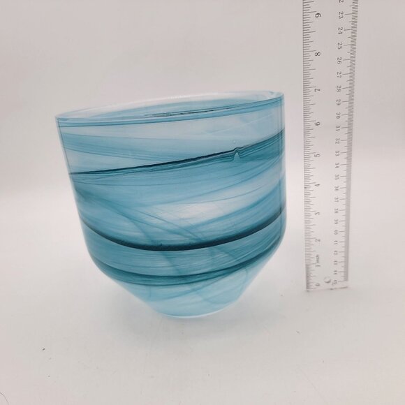 Blue Swirl Eco Glass Vase - Picture 4 of 5